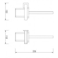 Набор аксессуаров Omnires Nelson chrome (NL80510CR+ NL80620CR+ NL80214CR)