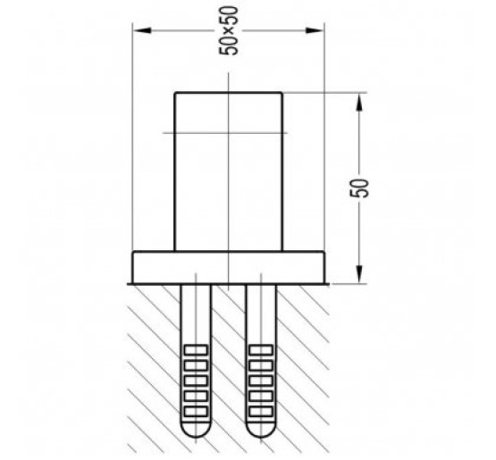 душовий кронштейн Omnires chrome 5 cm (8876ACR)