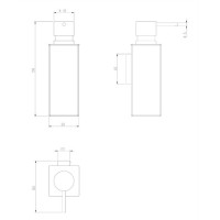 дозатор жидкого мыла Omnires UNI chrome (UN10720/KCR)