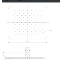 верхній душ Omnires Ultra Slimline chrome 30x30 cm (WGU230CR)