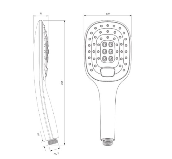 Душова лійка Omnires Davis chrome/white (DAVIS-RCRB)