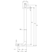 кронштейн для верхнього душу Omnires chrome 40 cm (RA01K/XCR)