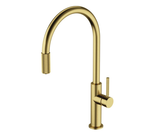 Змішувач для кухні Omnires Switch з функцією фільтра для води, brushed brass (SW9057-FD1BSB)