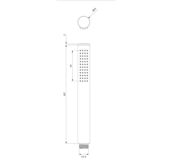 Душова лійка Omnires Micro chrome (MICRO-RCR)