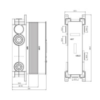 внутрішня частина для термостатичного змішувача Omnires на 3 виходи (BOXTE3F)