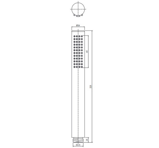 Душова лійка Omnires Microphone matt white (MICROPHONEX-RWM)