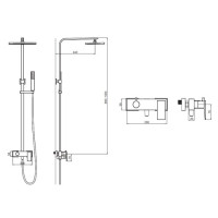 Душевая система Omnires Parma grafit (PM7444GR)