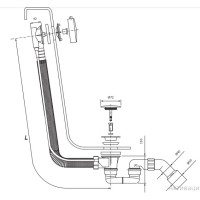 Сифон для ванни Omnires CGS (TK104-PLUS-3.01+64-SCR)