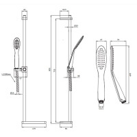 душовий гарнітур Omnires Siena chrome/white (SIENA-SCRB)