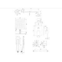 Душевая система скрытого монтажа Omnires Slide graphite (SYSSL12GR)