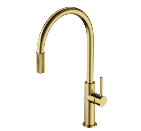 Змішувач для кухні Omnires Switch з функцією фільтра для води, brushed brass (SW9057BSB)