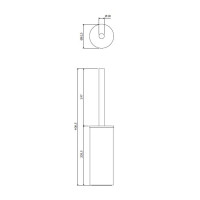 Йоршик для унітазу Omnires Modern Project brushed brass (MP60622BSB)