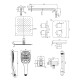 Душова система прихованого монтажу Omnires Slide graphite, з термостатом (SYSSL11GR)
