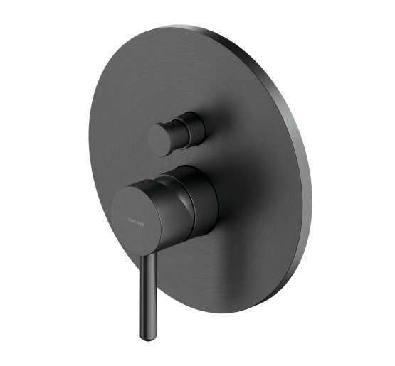 Смеситель для ванны и душа скрытого монтажа Omnires Y graphite (Y1235GR)