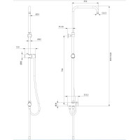 душовий гарнітур Omnires Uni chrome (UN10041CR)