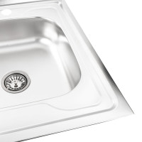 Кухонная мойка из нержавеющей стали Platinum САТИН 8060 R (0,7/160 мм)
