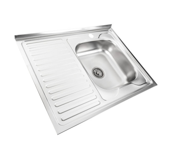 Кухонна мийка з нержавіючої сталі Platinum САТИН 8060 R (0,7/160 мм)