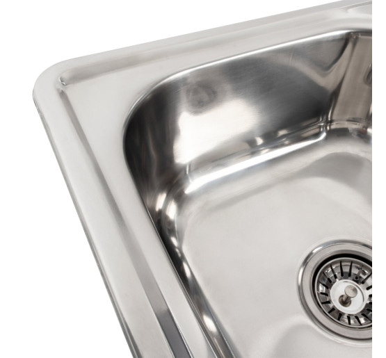 Кухонна мийка з нержавіючої сталі Platinum 5848 ПОЛІРОВКА (0,8/180 мм)