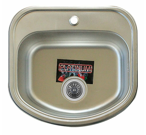 Кухонна мийка з нержавіючої сталі Platinum ДЕКОР 4947 (0,8/180 мм)