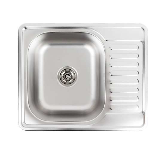 Кухонна мийка з нержавіючої сталі Platinum 5848 ДЕКОР (0,8/180 мм)
