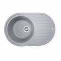 Гранітна мийка для кухні Platinum 7750 LIRA матова Сірий металік