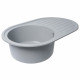 Гранитная мойка для кухни Platinum 7750 LIRA матовая Серый металлик