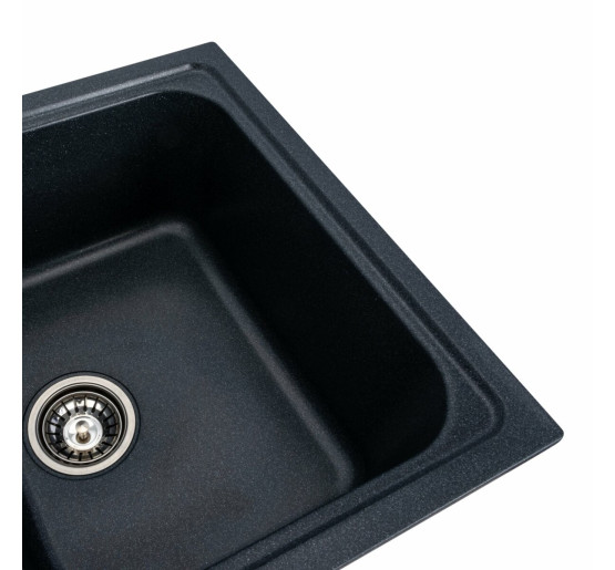 Гранітна мийка для кухні Platinum 7950 Equatoria глянець Антрацит