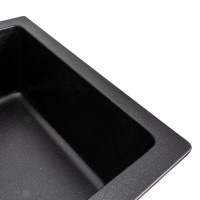 Гранітна мийка для кухні Platinum 7945 Paruana матова (чорний металік)