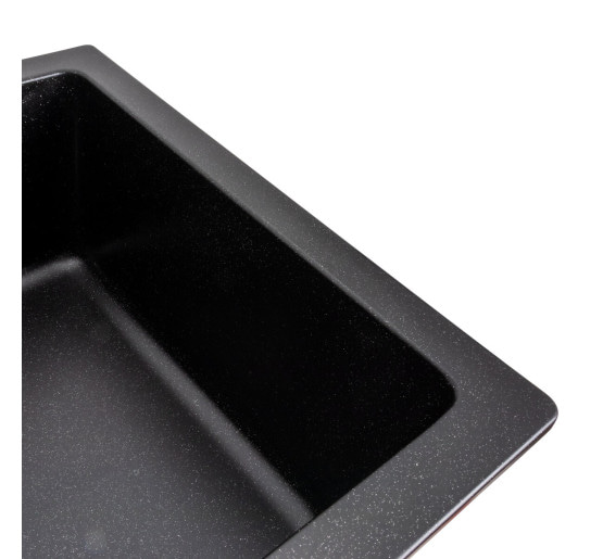 Гранітна мийка для кухні Platinum 7945 Paruana матова (чорний металік)