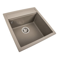 Гранітна мийка для кухні Platinum 5149 FIESTA матовий Титан