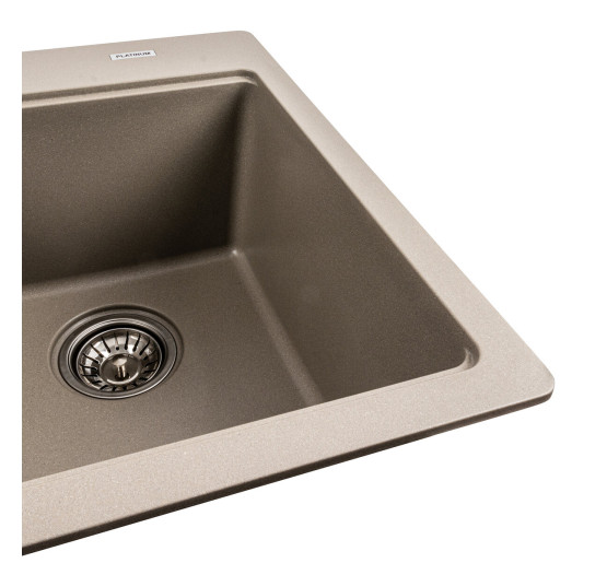 Гранітна мийка для кухні Platinum 7850 HARMONY матовий Титан