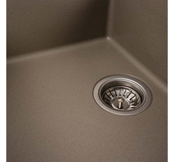 Гранітна мийка для кухні Platinum 6550 LOTOS матовий Титан