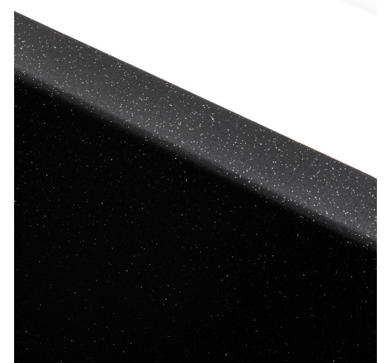Гранитная мойка для кухни Platinum 4040 RUBA матовый черный металлик