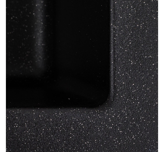Гранітна мийка для кухні Platinum 4040 RUBA матовий чорний металік
