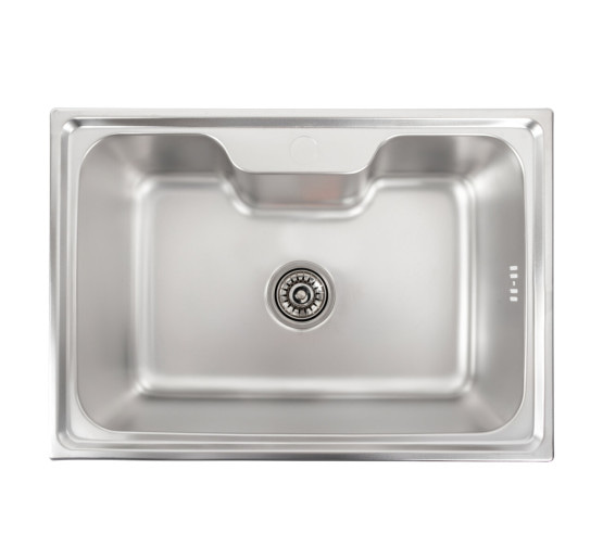 Кухонна мийка з нержавіючої сталі Platinum САТИН 6043 (0,8/180 мм)