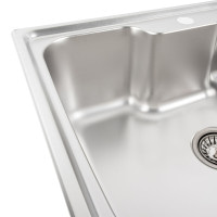 Кухонна мийка з нержавіючої сталі Platinum САТИН 6043 (0,8/180 мм)