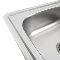 Кухонна мийка з нержавіючої сталі Platinum ДЕКОР 7850 (0,8/180 мм)