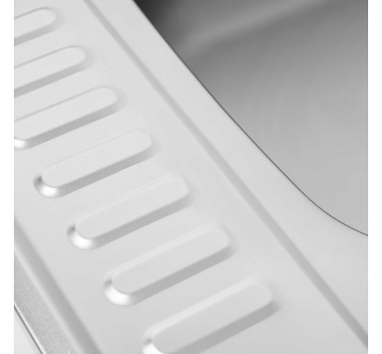 Кухонна мийка з нержавіючої сталі Platinum САТИН 6050 R (0,5/160 мм)