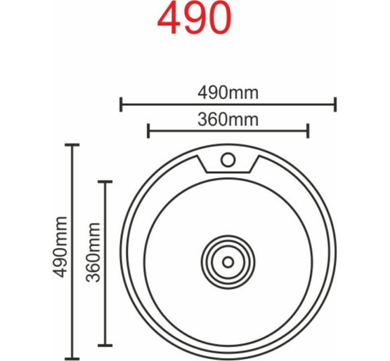 Кухонная мойка из нержавеющей стали Platinum ДЕКОР 490 (0,8/180 мм)