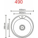 Кухонная мойка из нержавеющей стали Platinum ДЕКОР 490 (0,8/180 мм)