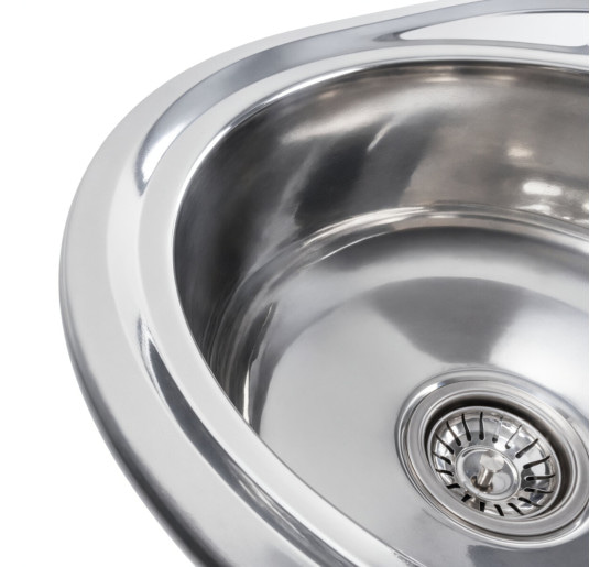 Кухонна мийка з нержавіючої сталі Platinum ПОЛІРОВКА 5745 (0,8/180 мм)