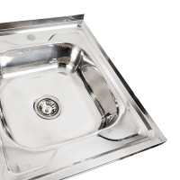Кухонна мийка з нержавіючої сталі Platinum 8060 R ПОЛІРОВКА (0,7/160 мм)