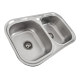 Кухонна мийка з нержавіючої сталі закруглена Platinum САТИН 7848D (0,8/180 мм)