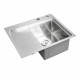 Кухонна мийка Platinum Handmade 580х480х220 R нержавійка (товщина 3,0/1,5 мм корзина та дозатор в комплекті)