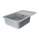 Гранитная мойка для кухни Platinum 7850 CUBE матовая Серый металлик