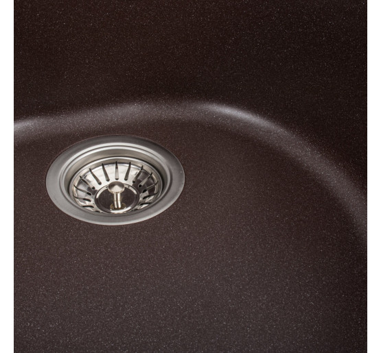 Гранітна мийка для кухні Platinum 510 LUNA матова Мокко