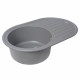 Гранітна мийка для кухні Platinum 7750 LIRA матова Сірий мусон