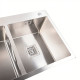 Кухонна мийка нержавійка Platinum Handmade HDB на дві чаші (квадратний сифон,3.0/1.0)