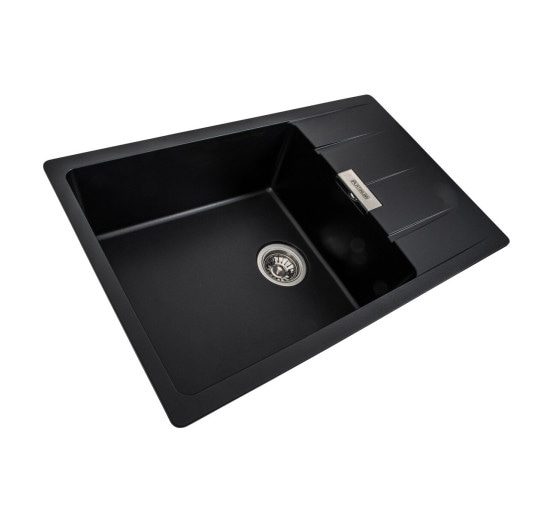 Гранітна мийка для кухні Platinum 7850 ROMA матова (чорна)