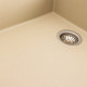 Гранітна мийка для кухні Platinum 8650 DIAMOND матова (айворі)